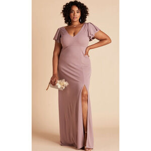 Birdy Grey Hannah Dress in Dark Mauve Crepe NWT Large